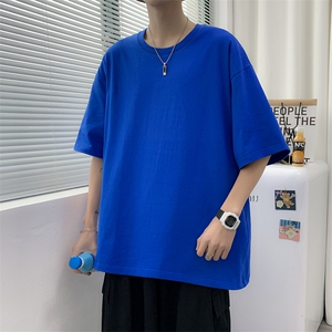 260克新款多色男士情侣款款松潮流半袖青少年圆领短袖JC022P17图片