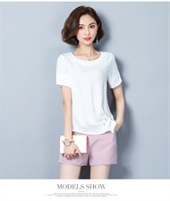 衬衫2021年时尚气质百搭短袖韩版简约优雅潮流，女装衬衫，超帛