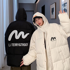 新款棉衣男女棉服连帽冬装棉袄面包服加厚外套3356-P65控98，男装棉衣，星座207