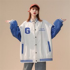 中性风2023秋季新款港风oversize情侣棒球服夹克G8019p65控88，男装夹克，A247A