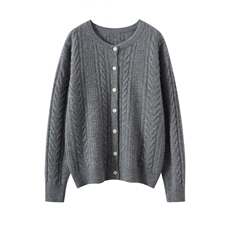 2025春秋新款羊绒衫女100山羊绒纯色V领针织衫不对称绞花设计打底，女装羊绒衫，雪山红莲