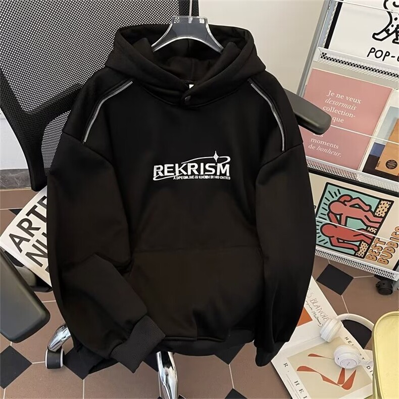 秋冬季加绒加厚连帽卫衣男美式A187P60,男装卫衣,星座1116-2