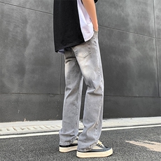 牛仔裤男vibe美式潮牌微喇高街百搭休闲长裤N01697-P43，男装牛仔裤，星座308B-1