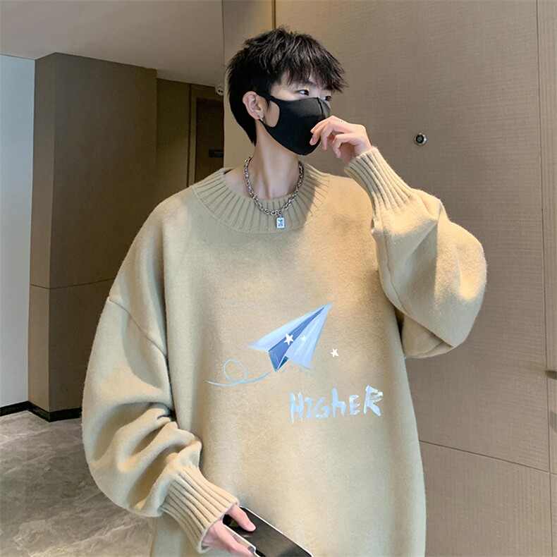 半高领毛衣男士大码针织衫男毛线衣男M18270-P45加绒款-P65,男装针织衫/毛衣,电商A040