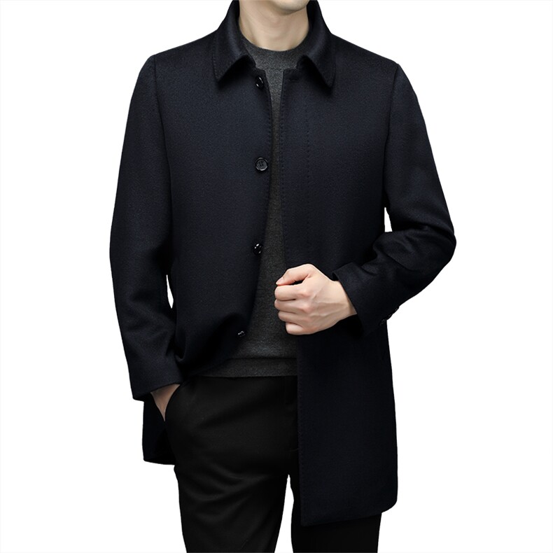 CSYM98903钱塘2020-2冬季新款商务休闲翻领中年男士毛呢大衣P370,男装毛呢大衣,钱塘207-2