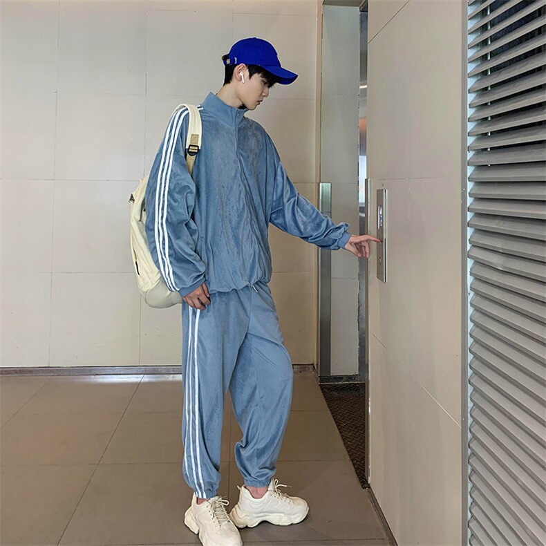 立领夹克套装春秋季潮牌ins港风宽松经典潮流上衣套装W1691-P74,男装夹克,星座512-2