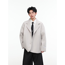 秋冬季西装短款毛呢大衣风衣潮504-F21-P75控118(加棉P85控128)，男装西服套装，星座504