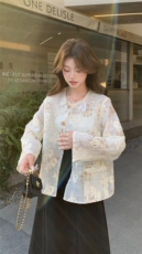 新款上新2025新中式重工亮片刺绣防晒外套女85083-208A-P160-K255，女装短外套，浙宝208A