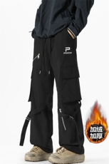 薄款改加绒特批P45无差价冬加绒加厚字母刺绣工装裤男K1467J加绒，男装休闲裤，电商A001