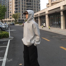抖音得物二开26春装美式高街短款廓形连帽卫衣男女外套LM01，女装短外套，电商A486