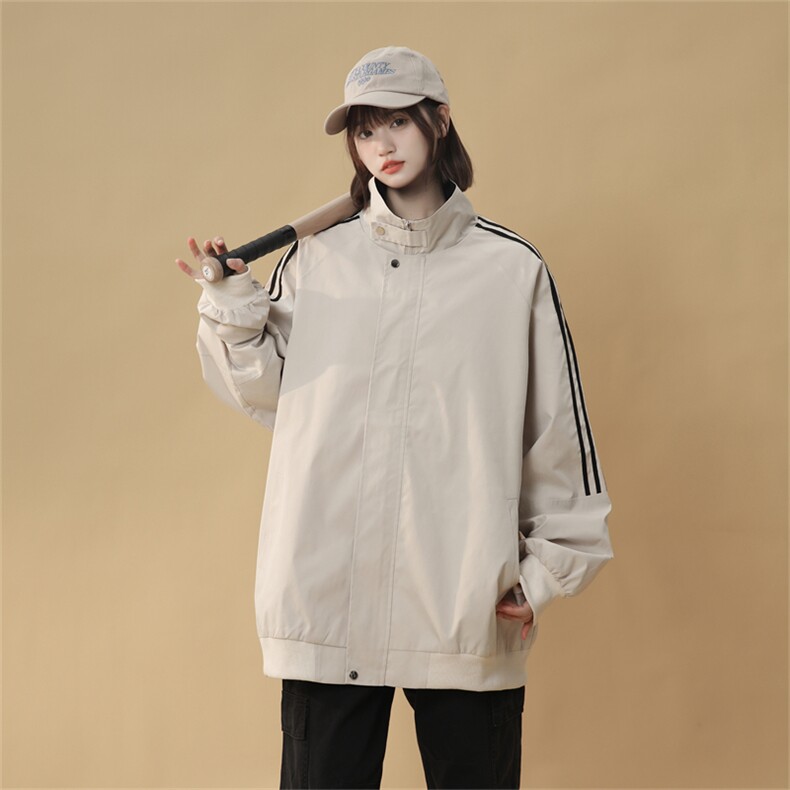 JK5007/P65春装新款个性织带立领飞行员夹克男潮百搭上衣外套,女装短外套,电商A141