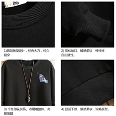 S6262-P28秋季圆领卫衣男大码韩版宽松长袖外套砖墙，男装卫衣，电商A040A