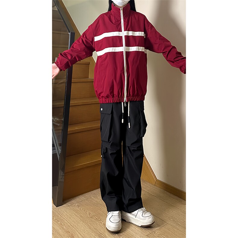 港风美式vibe潮牌宽松百搭刺绣双面穿夹克XZ213-JK8865-P98控128,男装夹克,星座213