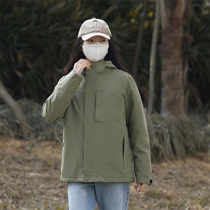 FL88821-618春秋男女防风防水冲锋衣户外连帽时尚休闲夹克图片