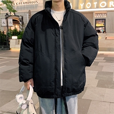 现货冬季美式休闲加厚雪山外套夹克立领纯色三防户外工装棉服，男装夹克，电商A443