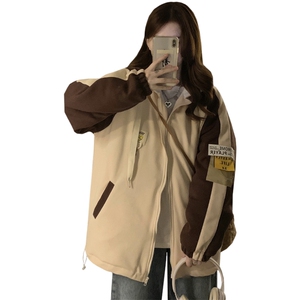 小熊学院风棒球服外套少女冬装2025新款学生宽松加厚棉衣C475-100图片