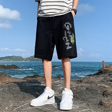 DD6451P28海景短裤男夏季宽松潮牌休闲五分薄款外穿运动夏装直筒，男装休闲裤，星座510A-1