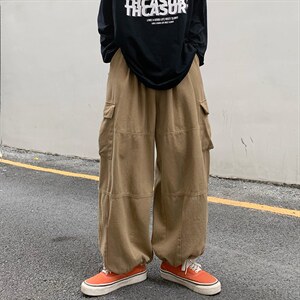 2021大口袋工装阔腿裤男潮宽松直筒坠感休闲裤XZ212-QK376-P36，男装工装外套，星座212
