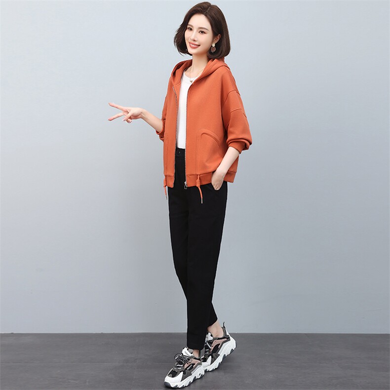 2024春秋季时尚简约大方气质优雅显瘦休闲潮流纯色两件套,女装套装/套裙,独衣靓