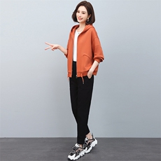 2024春秋季时尚简约大方气质优雅显瘦休闲潮流纯色两件套，女装套装/套裙，独衣靓