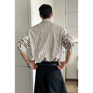 2026 春季新款 港风内景大码灯芯绒印花衬衫M-5X HC26008-特P30图片