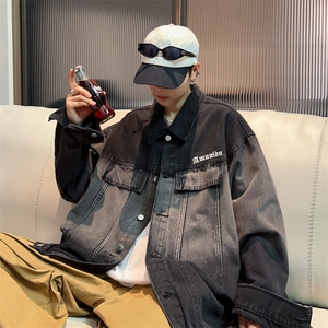 A770-P58 秋季潮牌百搭牛仔外套痞帅水洗夹克潮流炸街上衣男款图片