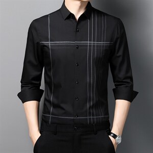 C2232钱塘2020-2欧货品质长期款竹纤维精品男士数据好长袖衬衫P59图片