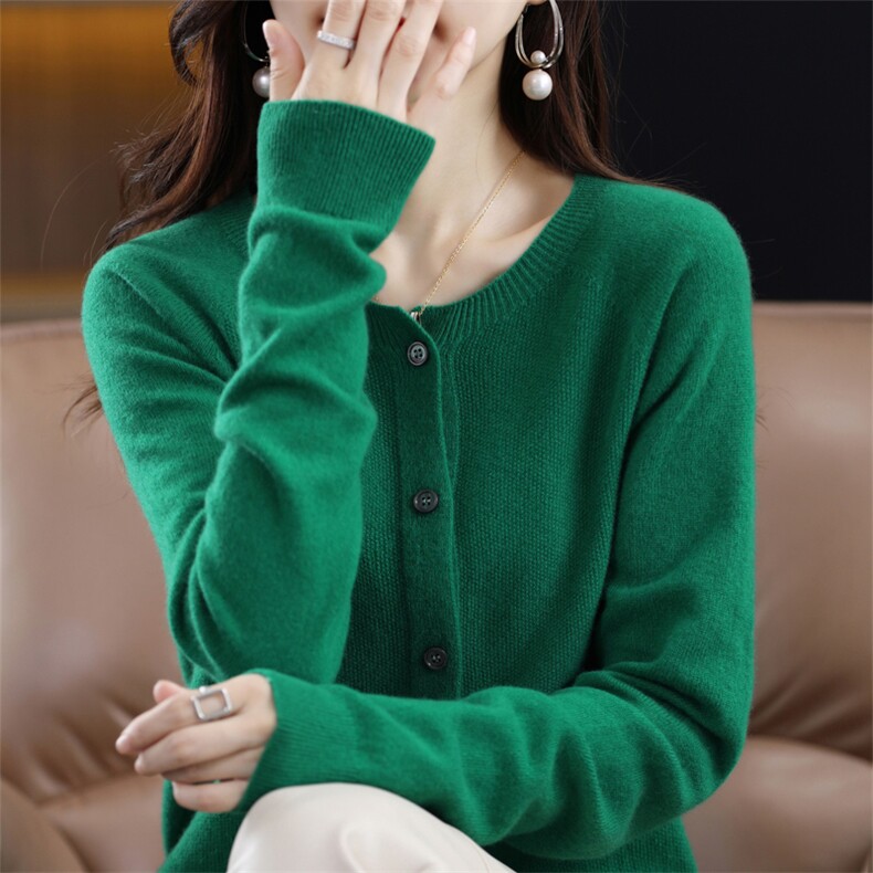 羊毛衫女2024秋冬新款打底针织衫高档毛衣加厚女装外套上衣,女装羊毛衫,昭美羊绒