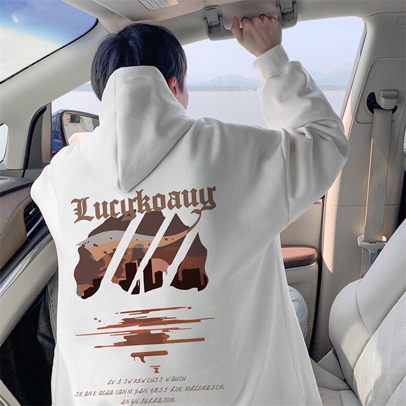 抖音得物供货可提供视频秋冬重磅美式宽松连帽卫衣DL2068,男装卫衣,电商A486