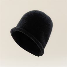 新款针织卷边帽秋冬季保暖百搭包头护耳帽羊毛帽，帽子，江帆羊绒