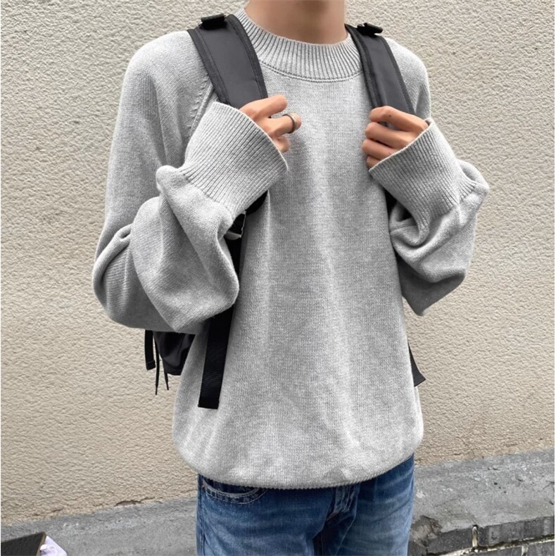 纯色混纺圆领毛衣男简约通勤Cleanfit秋冬SW512，男装针织衫/毛衣，星座516A