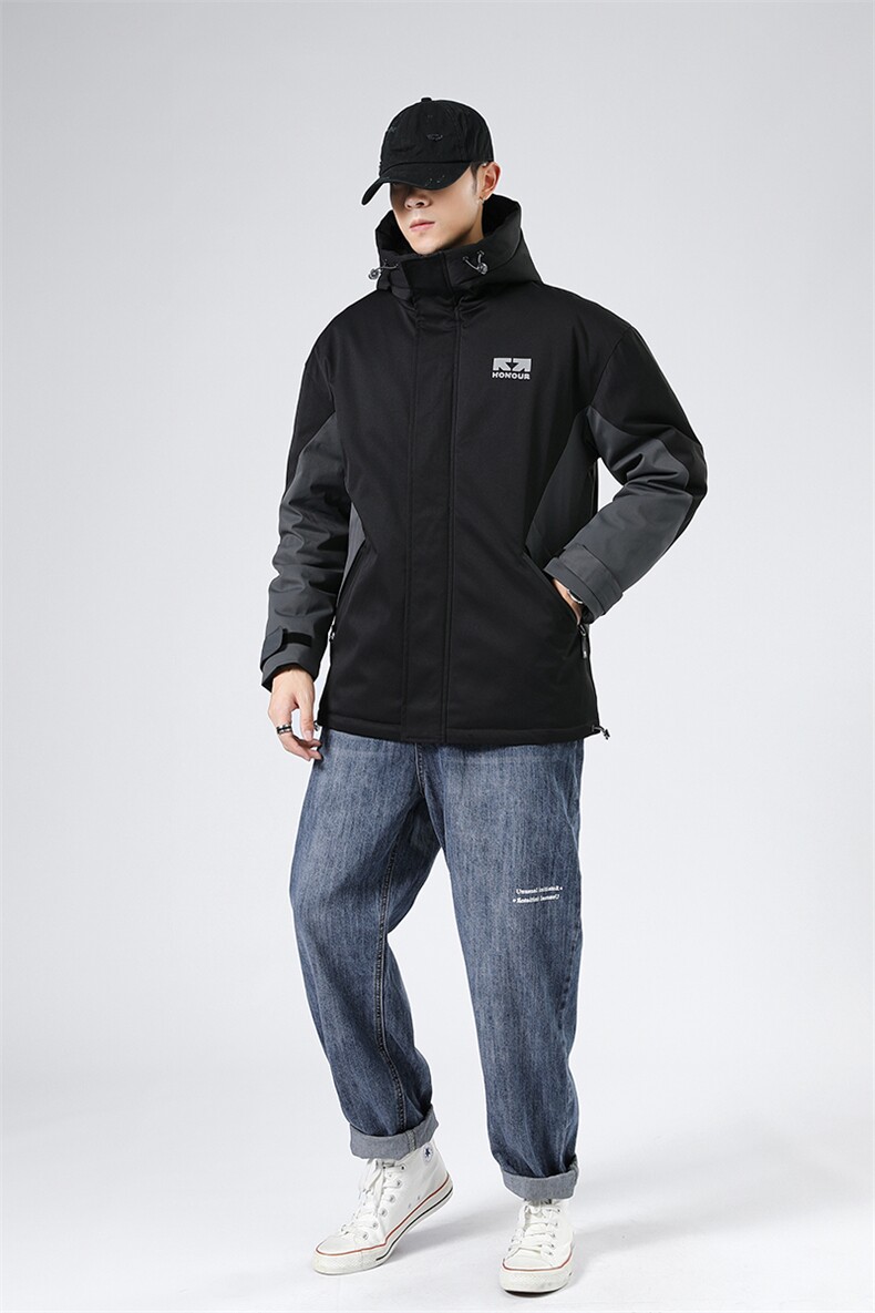 2020冬装新款潮牌插色连帽羽绒服男潮保暖外套A436-2166-P125,男装羽绒服,电商A436
