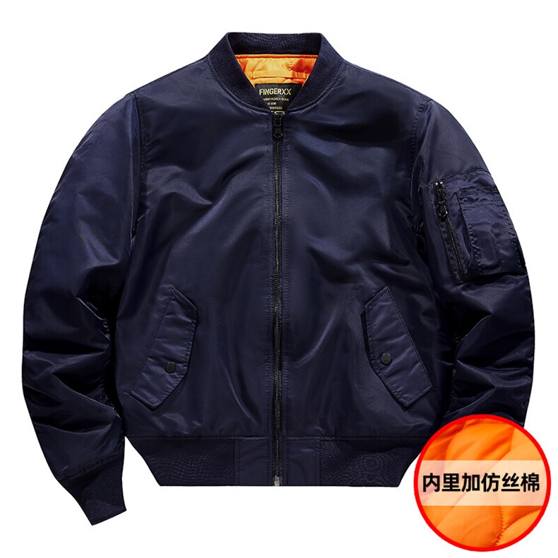 主推款：外套男飞行员夹克教练春秋冬加棉大码工装机车服棒球服棉,男装夹克,星座210-5(原414-2)