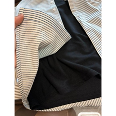 港风春款男女衬衫竖条纹白搭宽松衬衣CS238P43，男装衬衫，星座1013-1