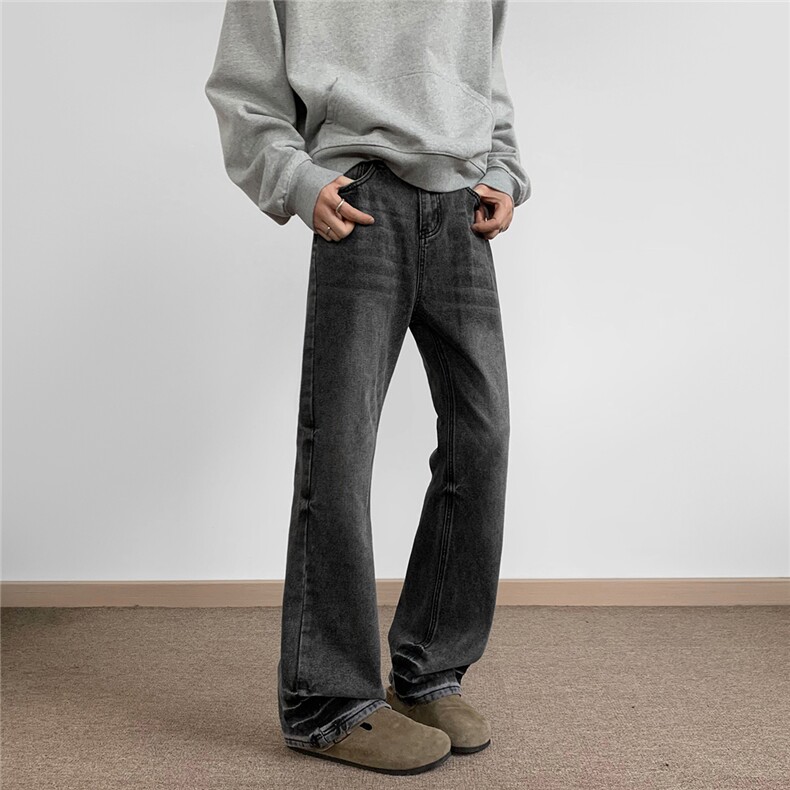 C315-G3010秋冬现货美潮高品质重水洗微喇牛仔裤地毯(P70X98)8,男装牛仔裤,电商C315
