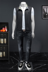2025春装男士两面穿马甲背心M-5XL9009-P140(假模图），男装背心/马甲，钱塘6026