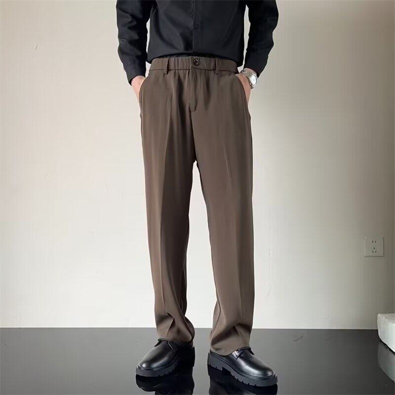 春秋新款潮牌休闲裤男生垂感直筒裤松紧腰裤子锥形宽松裤CS702,男装休闲裤,星座1116A-2（原606A-1）