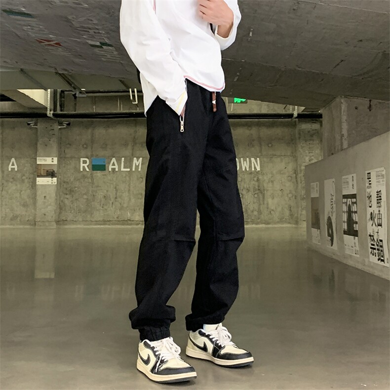 902-102-P55棉束脚休闲裤男卫裤搭配卫衣夹克毛衣牛仔裤子,男装休闲裤,星座902A