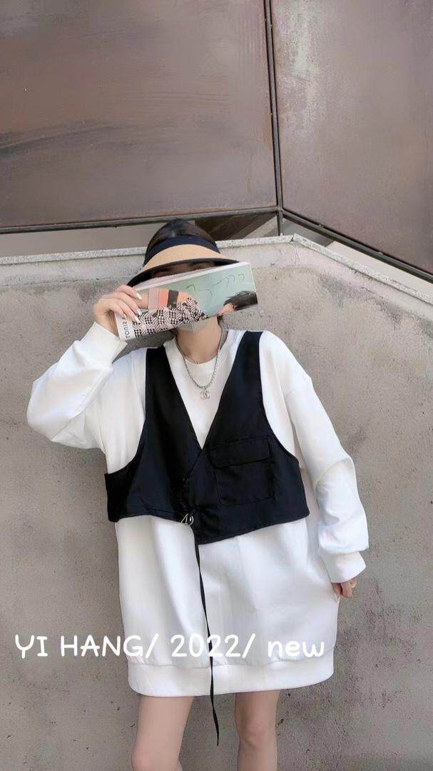 欧版假两件卫衣，女装卫衣/绒衫，一杭