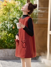 优雅连衣裙套装女2026春新款气质高级感打底亮片背心裙两件套，女装套装/套裙，冬木谷雨