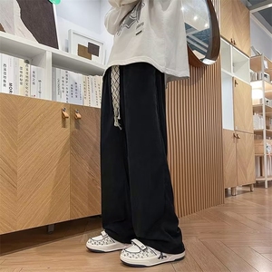 复古直筒休闲裤高街裤秋季长裤卫裤ins运动裤阔腿裤男女 KA988图片