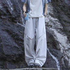 夏季个性透气孔冲锋裤休闲裤男设计感长裤子G1820/P4568，男装休闲裤，电商D202