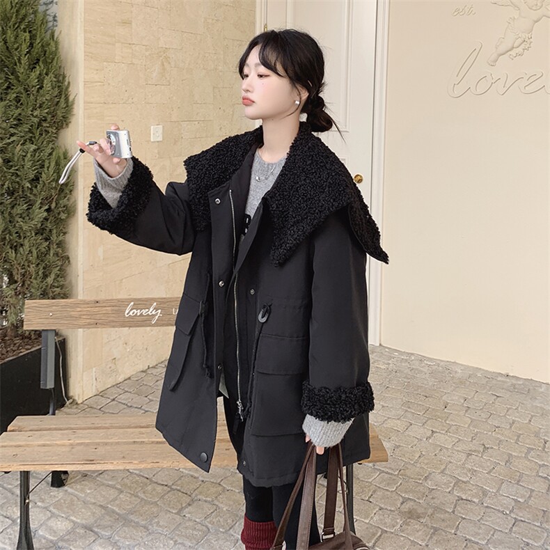 现货羊羔毛派克服加厚冬季新款2C167-883-P230-K328,女装棉衣/棉服,2C167