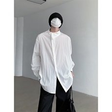 高级感白衬衫男韩版宽松潮流帅气休闲长袖设计感衬衣CS4319P75，男装衬衫，星座512-1（原513-3）