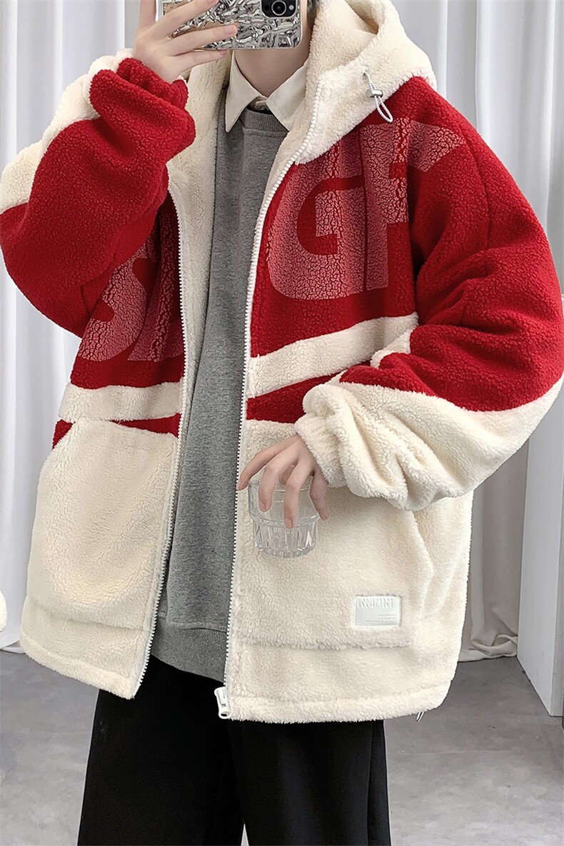 冬款港风加棉加厚百搭棉衣羊羔绒连帽外套男士8120-P130控价168,男装棉衣,电商A441-1
