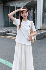2024夏季针织T恤绣花字母P55K85，女装T恤，慧峰