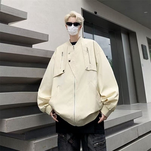 DJK909-P60美式复古高街工装多口袋飞行员棒球服外套男潮牌宽松夹图片