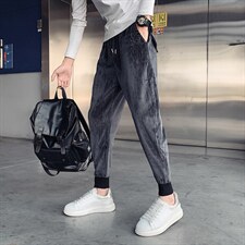 2025秋冬新款灯芯绒裤子男韩版休闲裤纯色简约潮流百搭束脚裤，男装休闲裤，电商A327