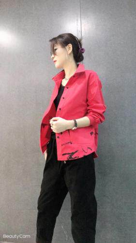 春装新款小反领衬衣，女装，蓝帕