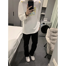 已有版权自家图纯棉情侣宽松圆领刺绣卫衣T恤男女WY18-特P35控58，男装T恤，星座205-5